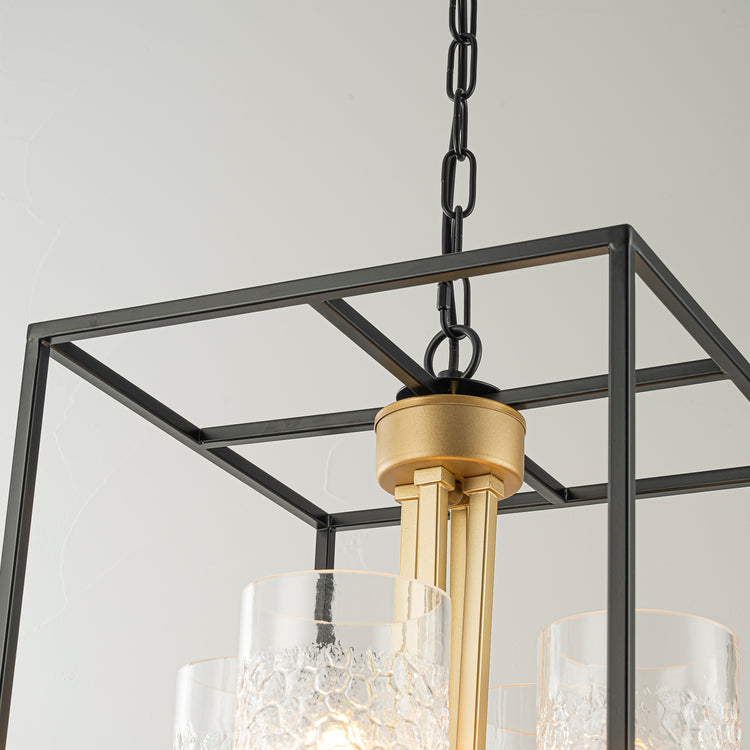 Kaia 4-Light Modern Farmhouse Lantern Chandelier