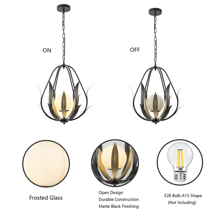 Elora 1-Light Kitchen Pendant Light for Foyer and Entryways