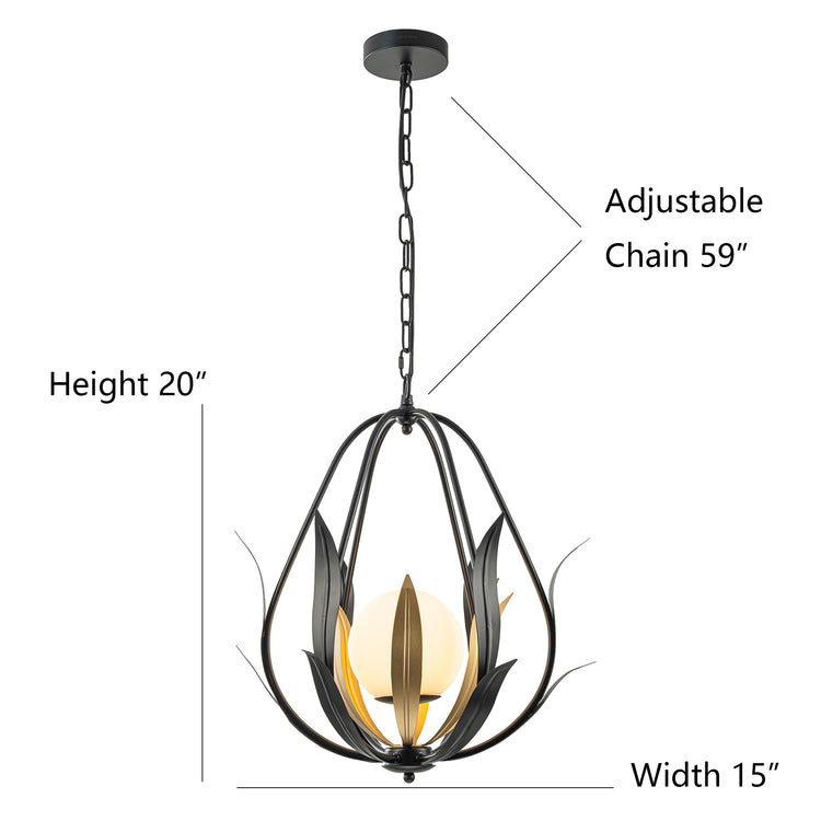 Elora 1-Light Kitchen Pendant Light for Foyer and Entryways