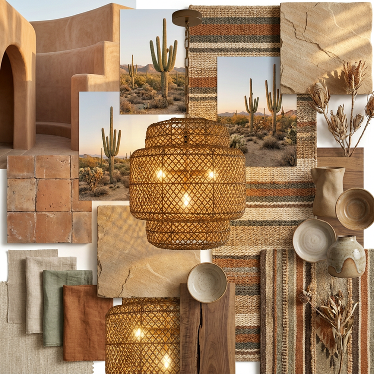 Clair 4-Light Rattan Tiered Pendant, Coastal Boho - Handwoven