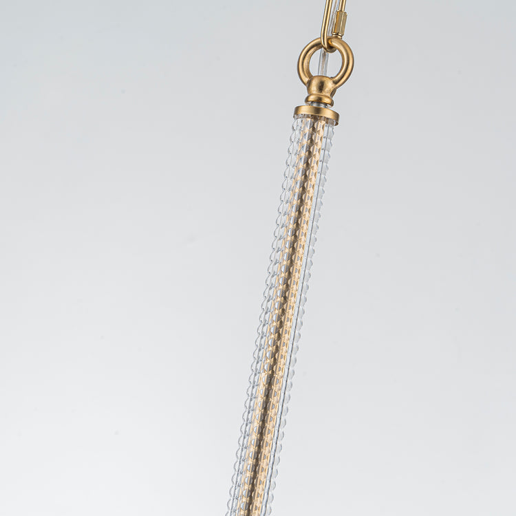 Chiara 1-Light Handmade Unique Statement Glass Pendant Light Modern Kitchen Hanging Light in Brass Finish