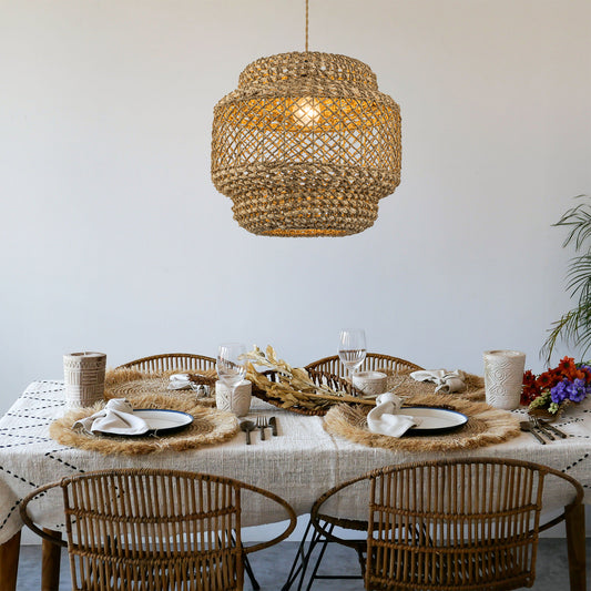 Homa Statement Rattan Lighting Set