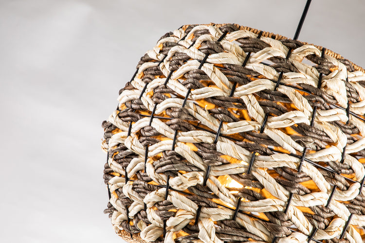 Globe Wicker Rattan Pendant Light