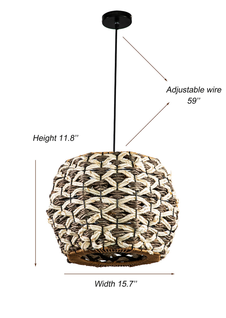 Globe Wicker Rattan Pendant Light