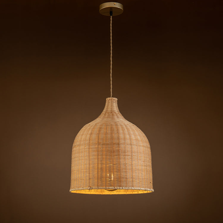 Reely Wicker Rattan Single Light Pendant