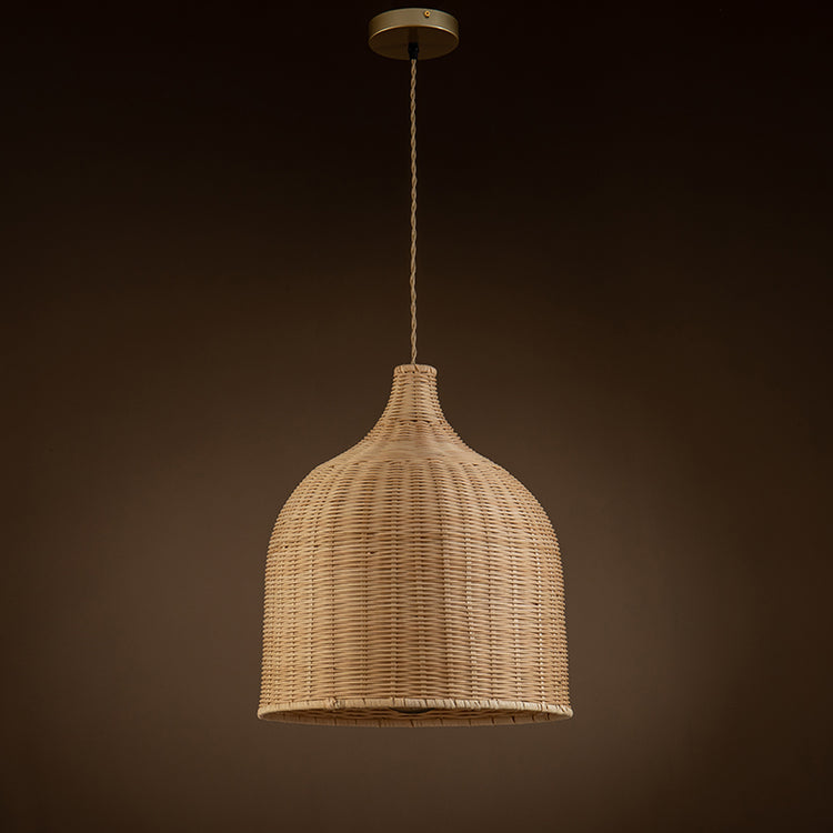 Reely Wicker Rattan Single Light Pendant