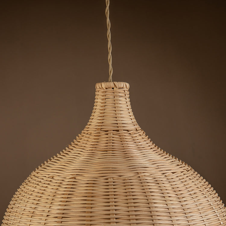 Reely Wicker Rattan Single Light Pendant