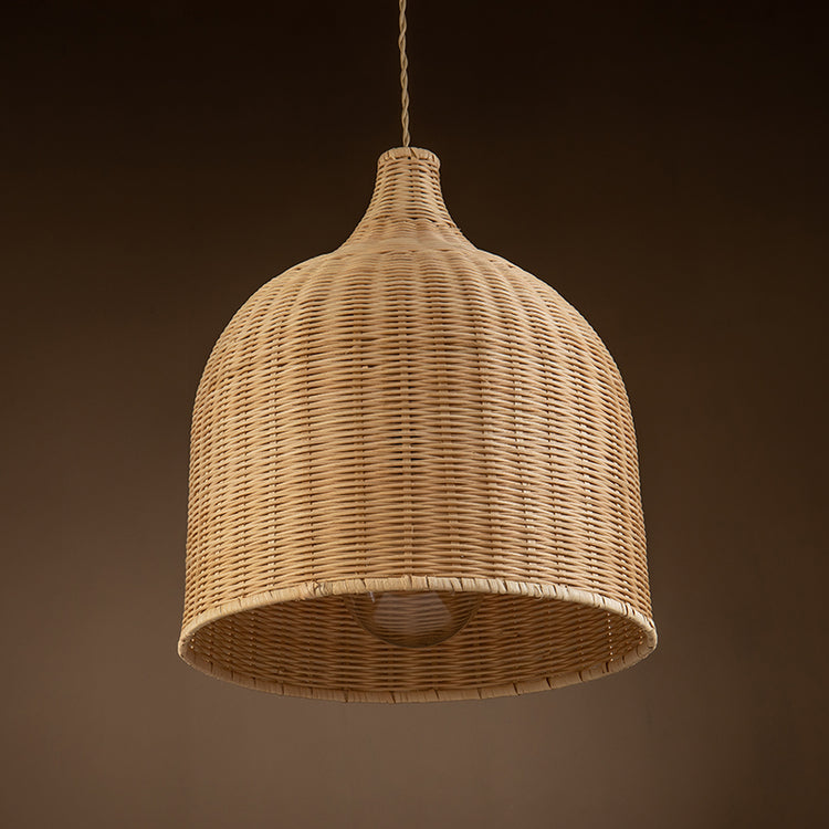 Reely Wicker Rattan Single Light Pendant