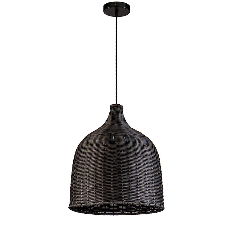 Reely Wicker Rattan Single Light Pendant