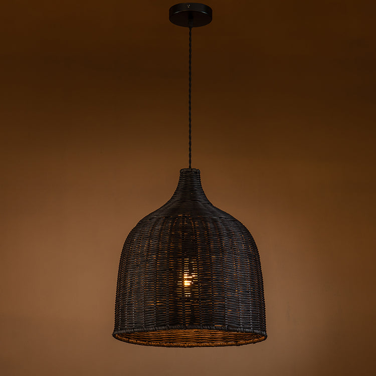 Reely Wicker Rattan Single Light Pendant