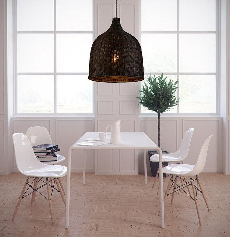 Reely Wicker Rattan Single Light Pendant
