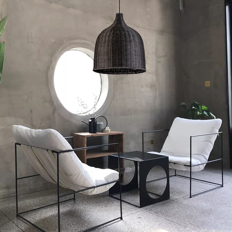 Reely Wicker Rattan Single Light Pendant