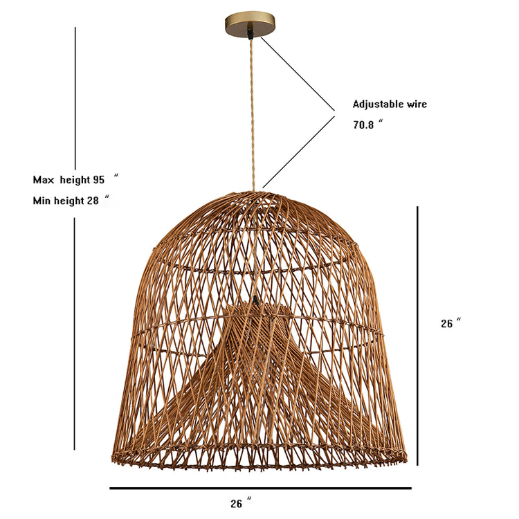Walery Handwoven Rattan Hanging light