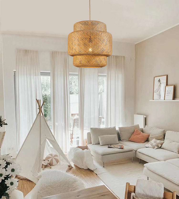 Drusilla Single Light Rattan Pendant Light