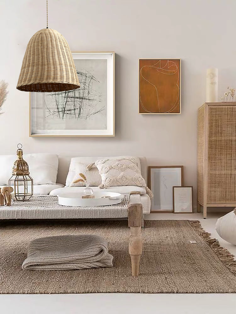 Ele Rattan Bell Pendant natural Color