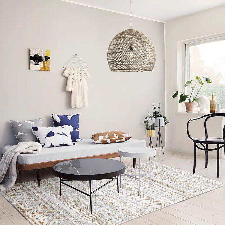 Ele Large Wicker Rattan Pendant Light Natural Color