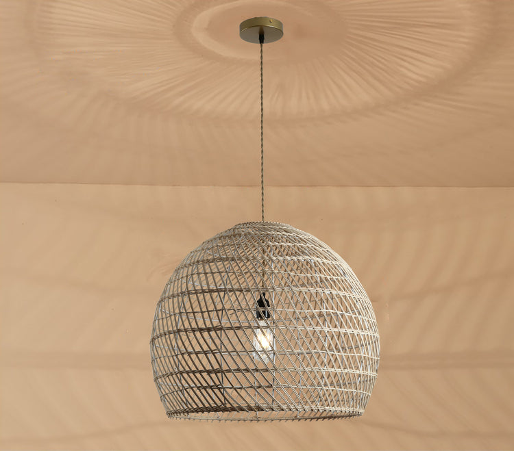 Ele Large Wicker Rattan Pendant Light Natural Color