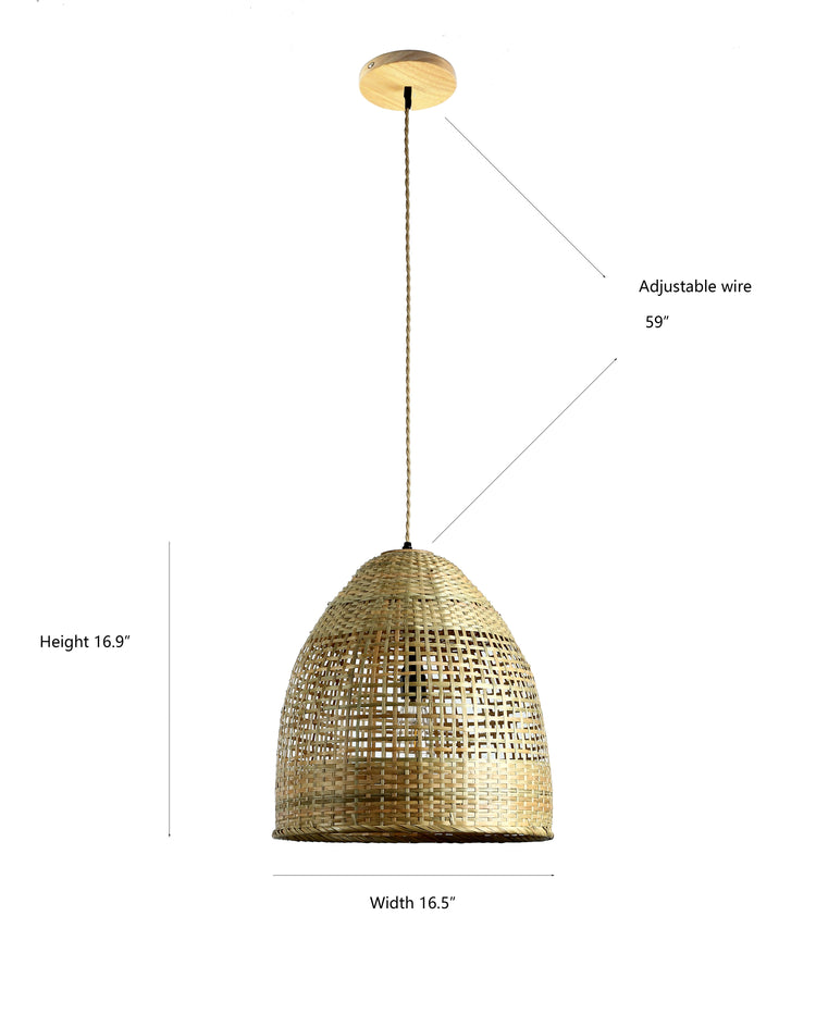 Ele Bohemian Rattan single Light Pendant Natural Color