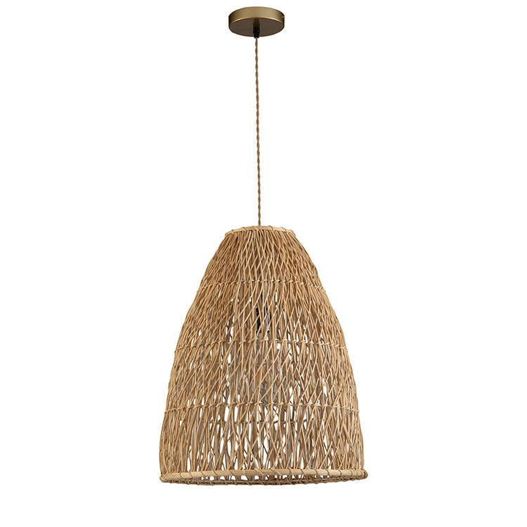 Lisbet Pendant Bell Wicker Rattan Hanging Lamp