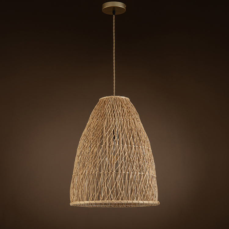 Lisbet Pendant Bell Wicker Rattan Hanging Lamp