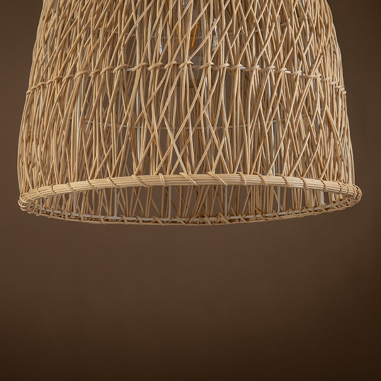 Lisbet Pendant Bell Wicker Rattan Hanging Lamp