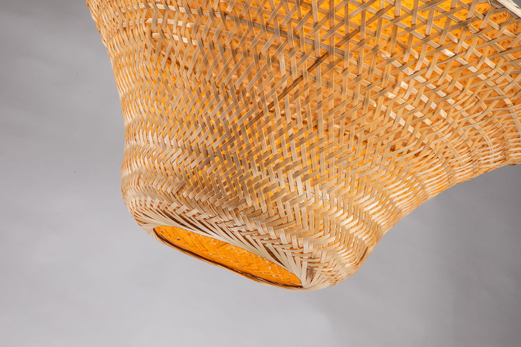 Geometric Rattan Pendant Light