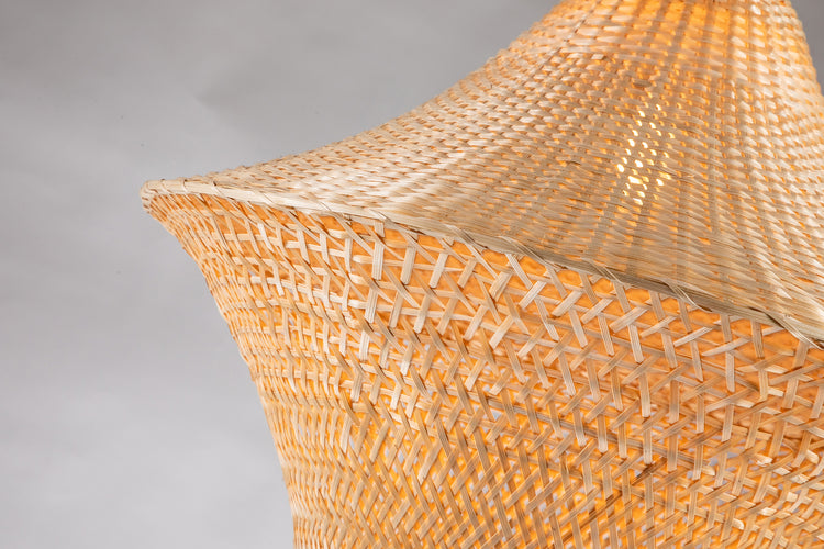 Geometric Rattan Pendant Light