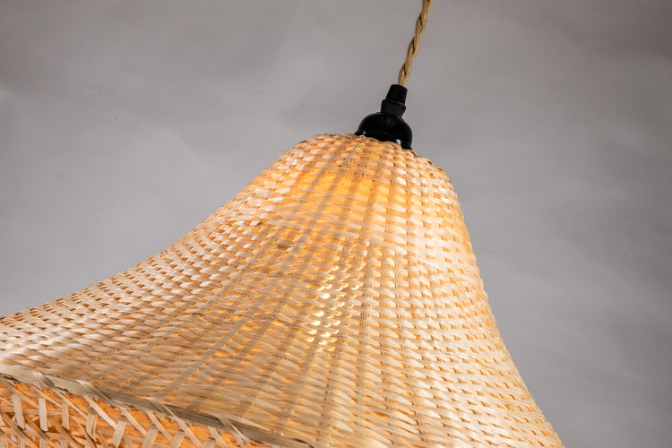 Geometric Rattan Pendant Light