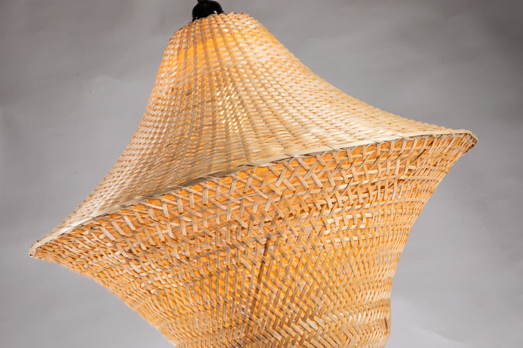 Geometric Rattan Pendant Light