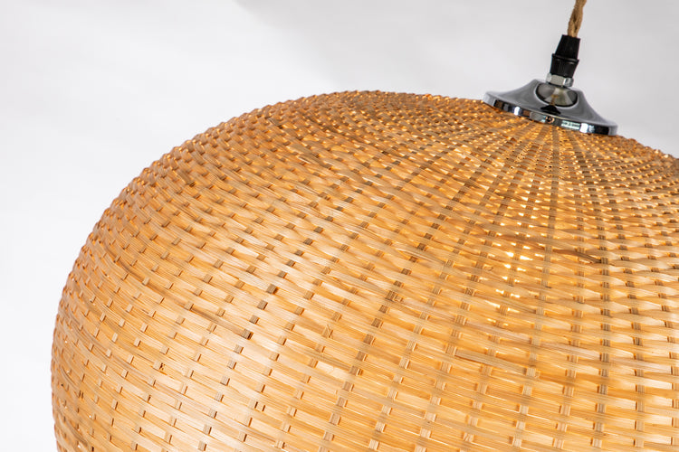 Rattan Dome Shape Pendant Light