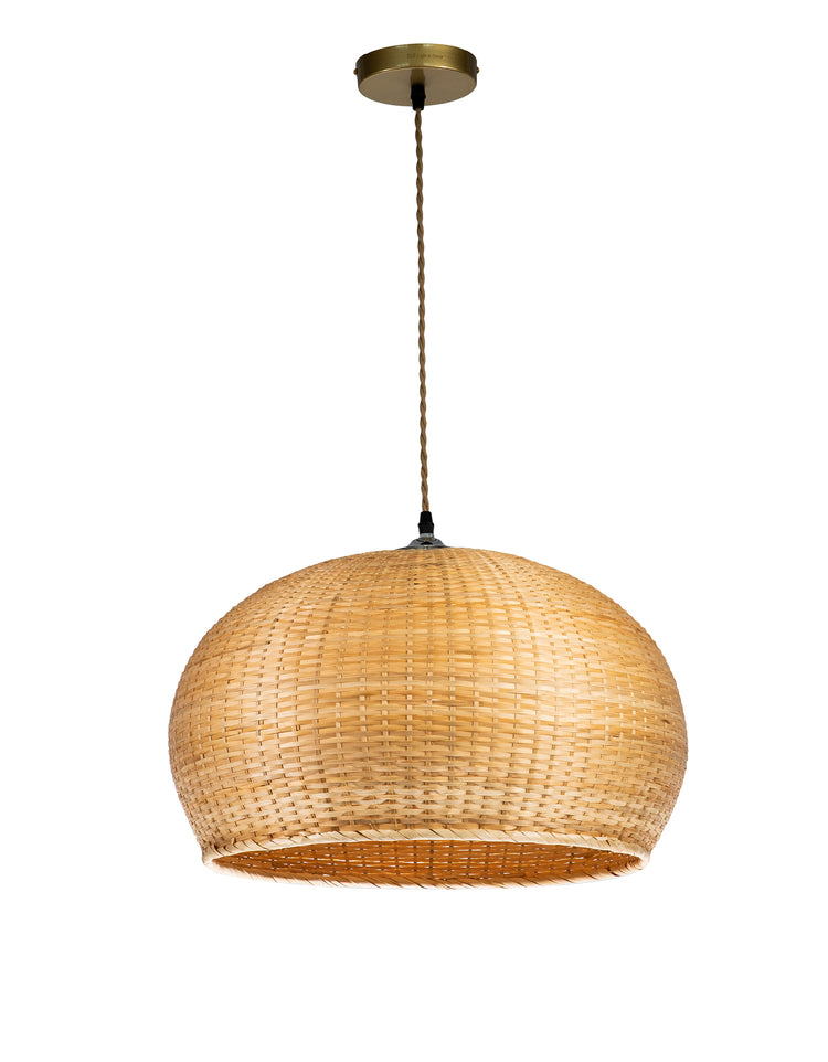 Rattan Dome Shape Pendant Light