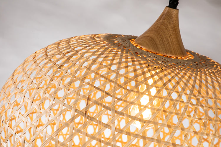 Wicker Rattan Dome Pendant Light