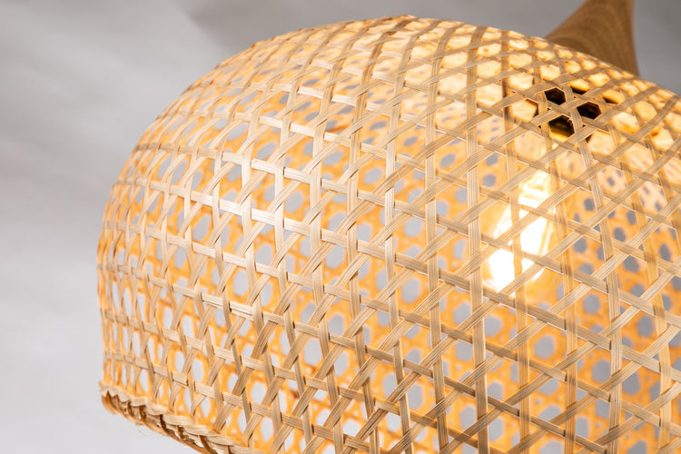 Wicker Rattan Dome Pendant Light