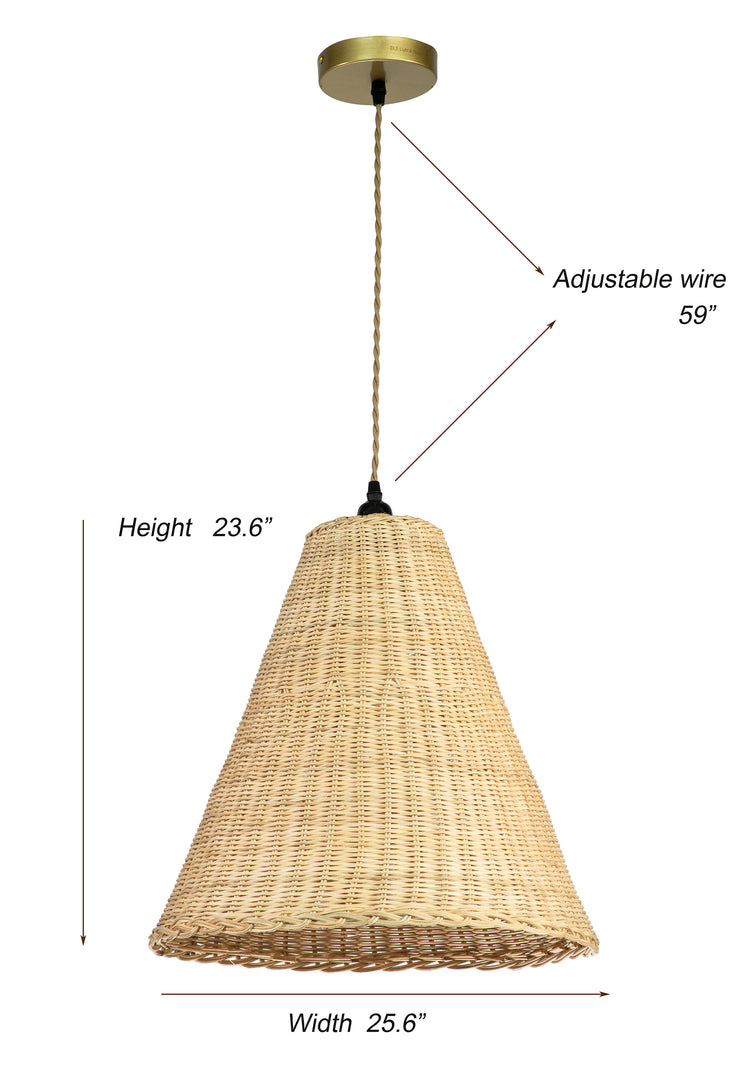 Large Rattan Pendant Light