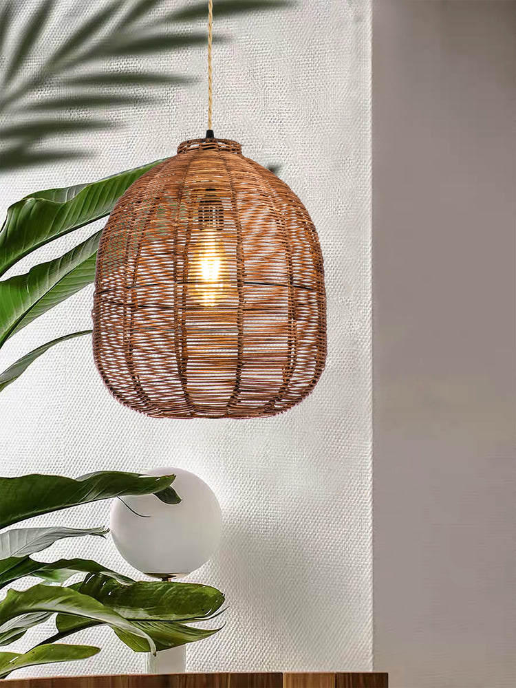 Wicker Rattan Pendant Light