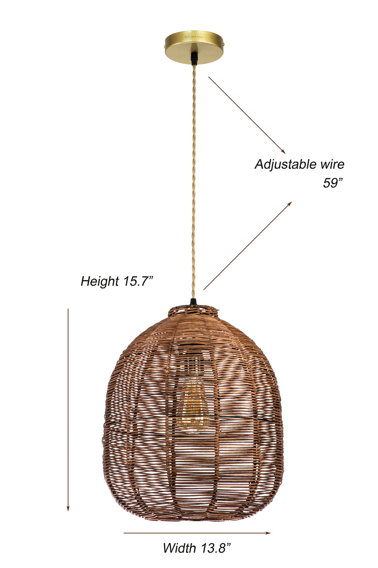 Wicker Rattan Pendant Light