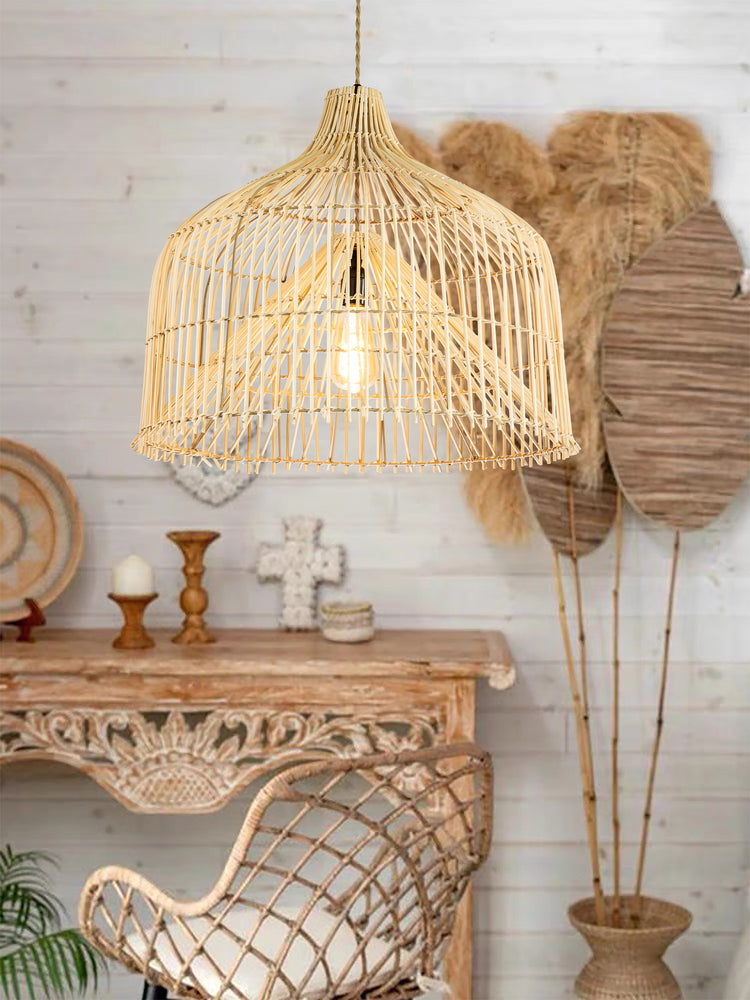 Handmade Large Basket Pendant Light