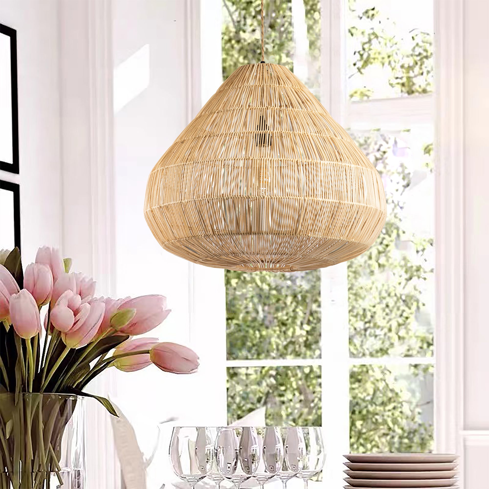 This Rattan and woven bamboo Elements, showcasing an openwork body and ...