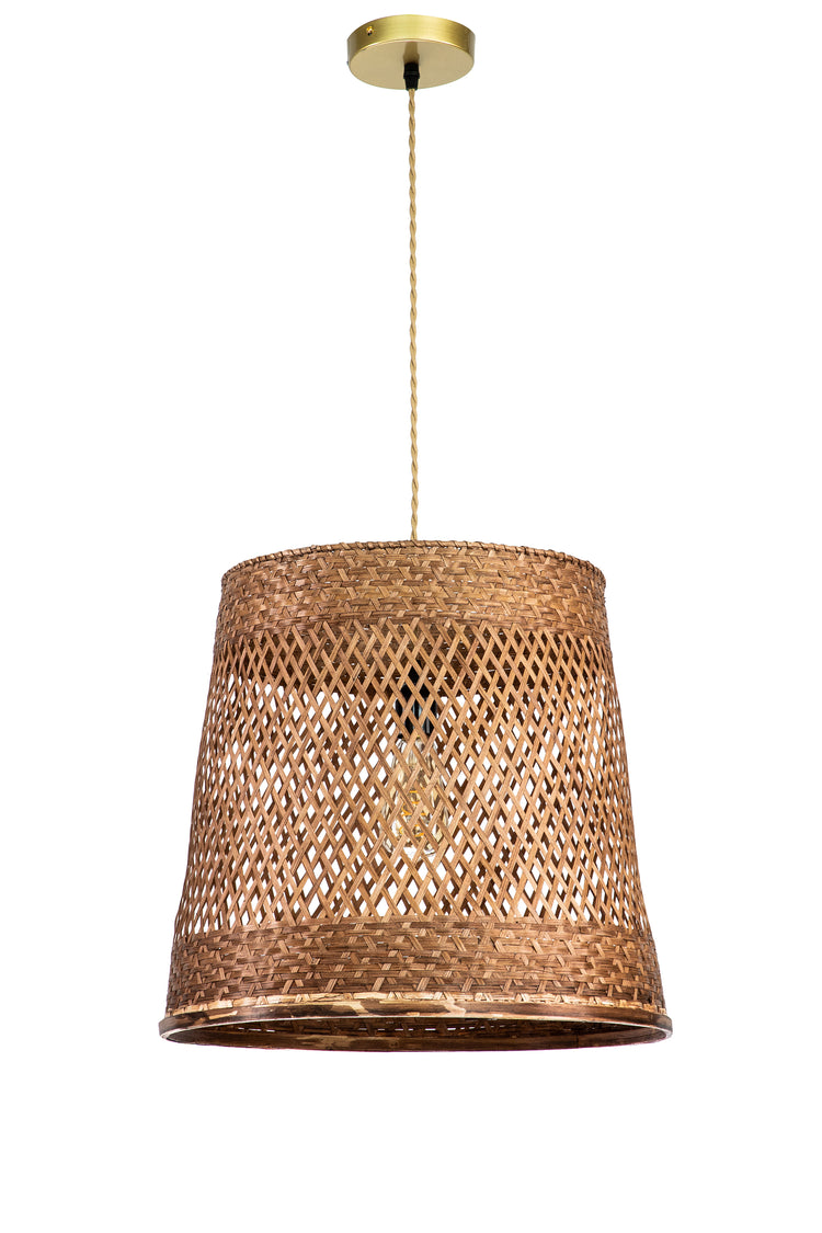 Rattan Cylnider Pendant Light