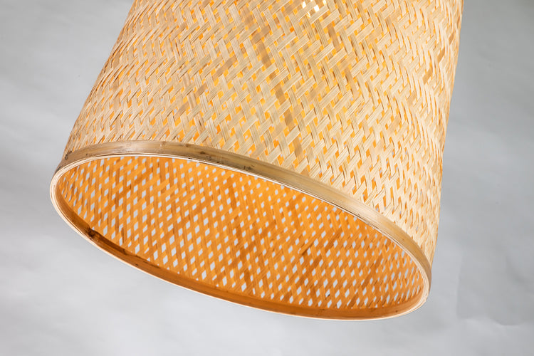 Rattan Cylinder Hanging Pendant Light