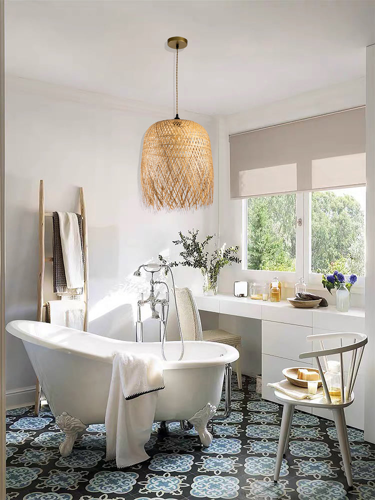 Boho Rattan Pendant Light