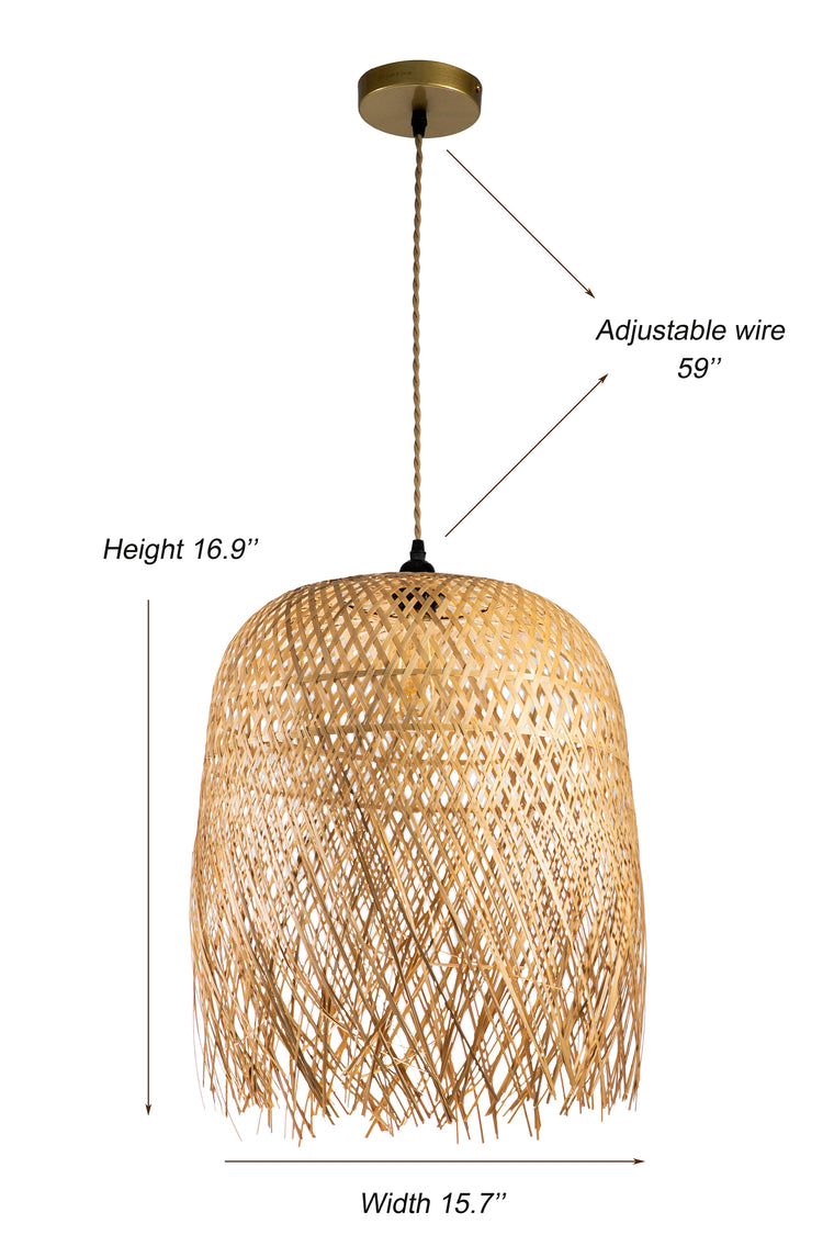 Boho Rattan Pendant Light