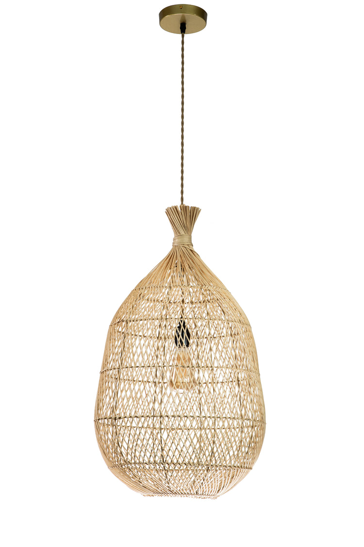 Handmade Rattan Teardrop Pendant Light