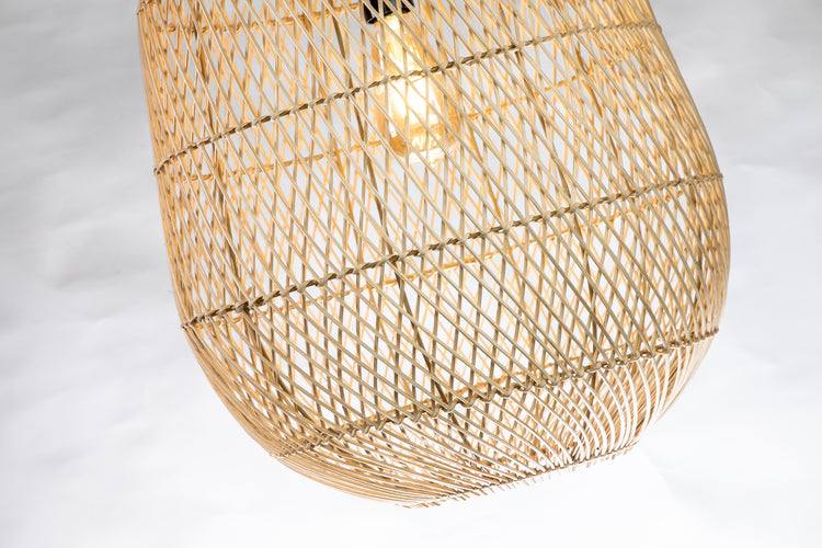 Handmade Rattan Teardrop Pendant Light