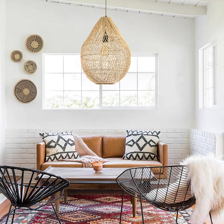 Handmade Rattan Hanging Pendant Light