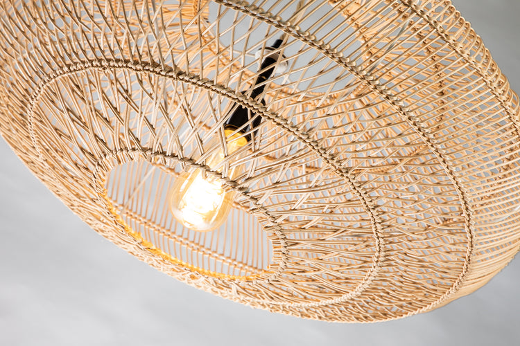Handmade Rattan Pendant Light 23.6"x10.2"