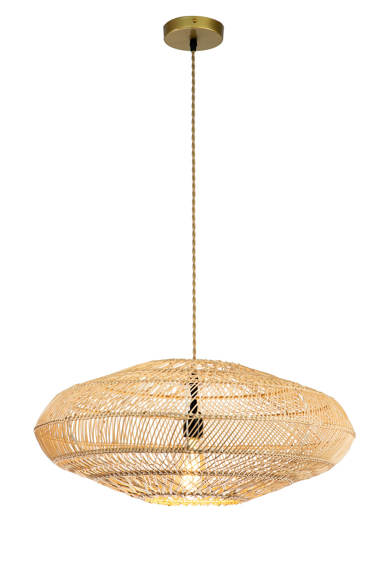 Handmade Rattan Pendant Light 23.6"x10.2"