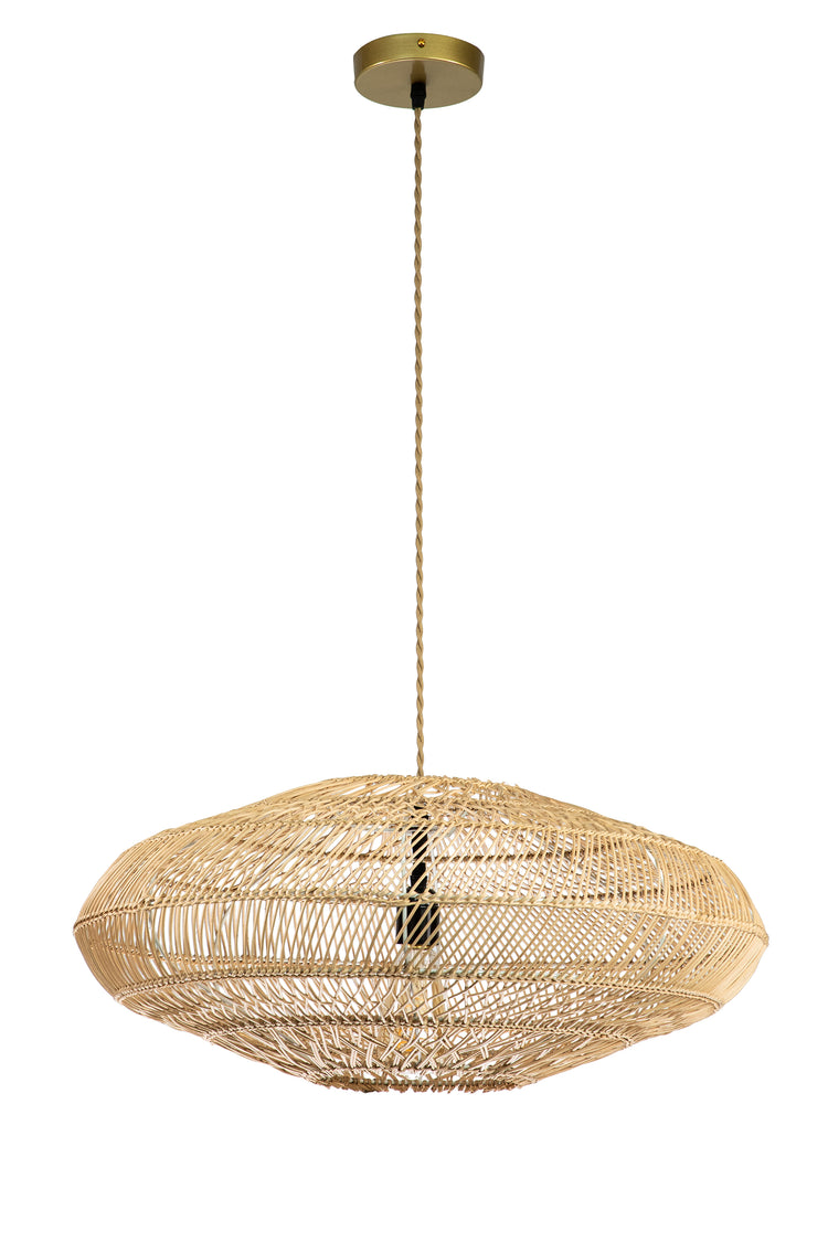 Handmade Rattan Pendant Light 23.6"x10.2"