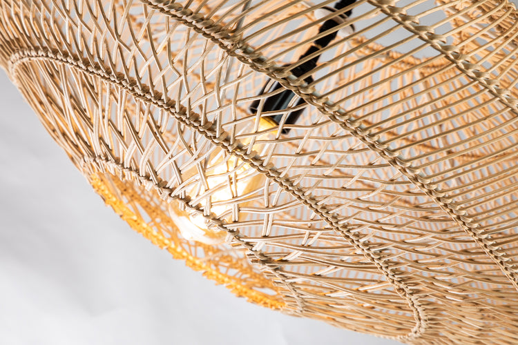 Handmade Rattan Pendant Light 23.6"x10.2"