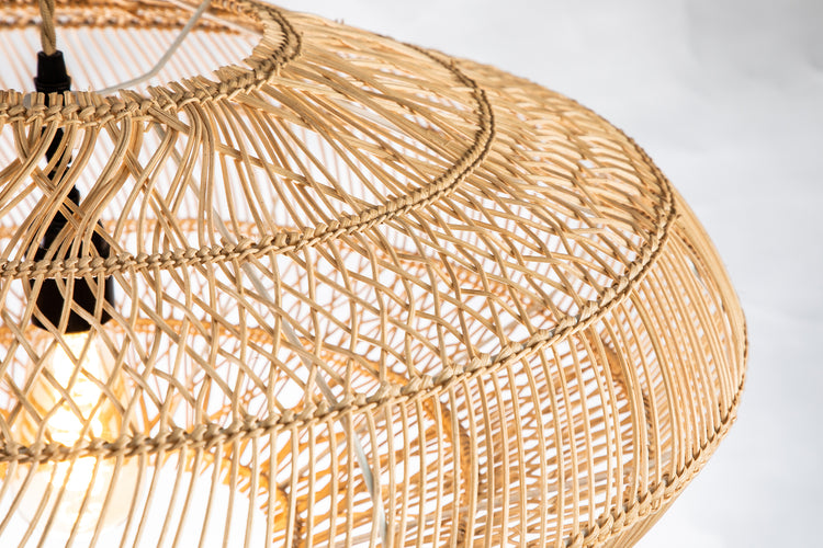 Handmade Rattan Pendant Light 23.6"x10.2"